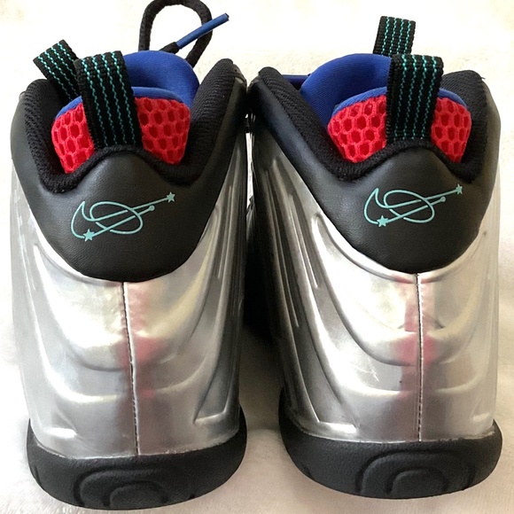 Nike Little Posite One PS Metallic Silver Dusty Cactus Kids Foamposite Sz 13C - Picture 10 of 14